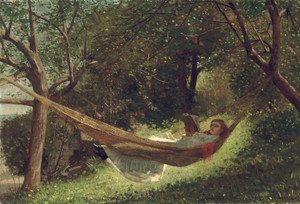 Art Prints of Girl in the Hammock by Winslow Homer