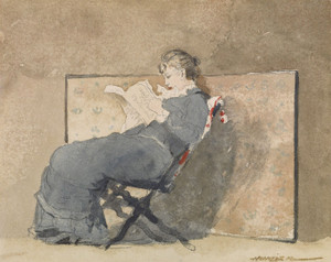 Art Prints of Girl Reading by Winslow Homer