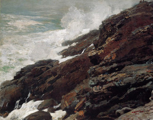 Art Prints of High Cliff, Coast of Maine by Winslow Homer