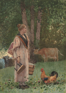 Art Prints of The Milk Maid by Winslow Homer