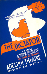 Art Prints of Popular Price Theatre Presents the Dictator (399166), WPA Poster