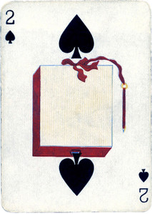 Art Prints of Playing Card, 2 of Spades, Vintage Game Pieces & Playing Cards