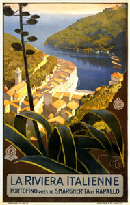 Art Prints of La Riviera Italienne Travel Poster, Travel Posters