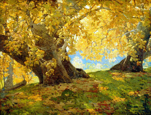 Art prints of Sycamore in Autumn, Orange County Park by Edgar Payne