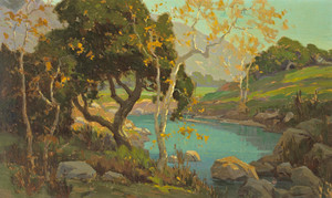 Art Prints of Early Autumn Pond by Elmer Wachtel