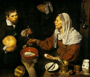 Art prints of Old Woman Frying Eggs by Diego Velazquez