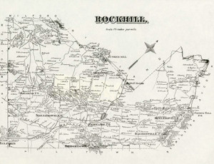 Art Prints of Bucks County Map Rockhill, Bucks County Vintage Map