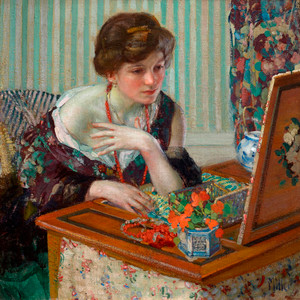 Art Prints of Scarlet Necklace by Richard Edward Miller