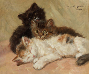 Art Prints of Three Kittens III by Henriette Ronner Knip