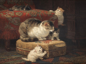 Art Prints of Motherhood by Henriette Ronner Knip