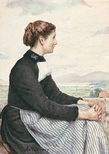 Art Prints of Sitting Farmers Girl, 1909 by Albert Anker