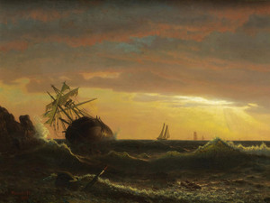 Art Prints of Beached Ship by Albert Bierstadt