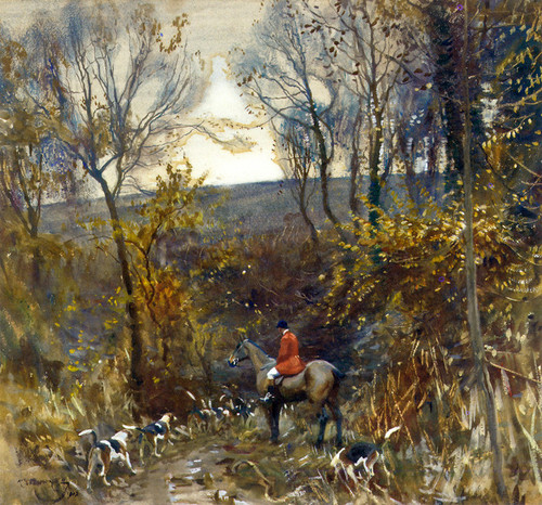 Art Prints of The Spinney in the Hollow by Alfred James Munnings