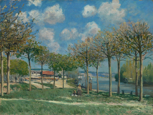 Art Prints of The Seine at Bougival by Alfred Sisley