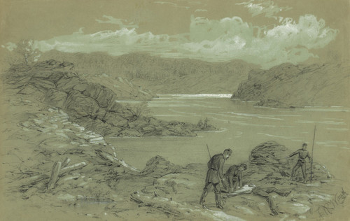 Art Prints of The Slain in the Potomac River, 1861 (21071L) by Alfred Waud