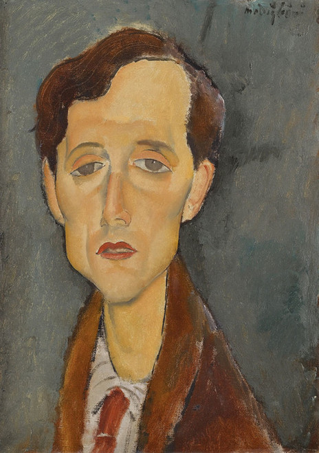 Art Prints of Portrait of Frans Hellens by Amedeo Modigliani