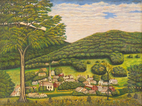 Art Prints of A View of Forestville, New York, American School