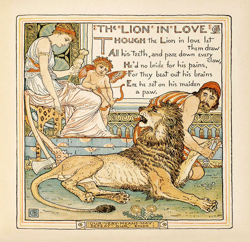 Art Prints of The Lion in Love, Aesop's Fables