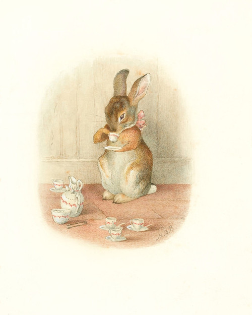 Art Prints of A Rabbit's Tea Party by Beatrix Potter