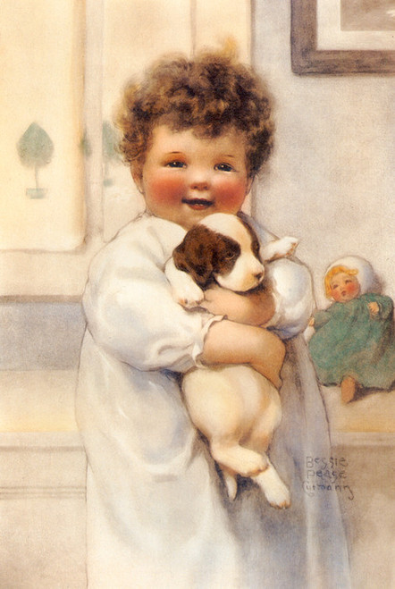 Art Prints of Peter Thinks His Dog is Better Than Any Toy by Bessie Pease Gutmann