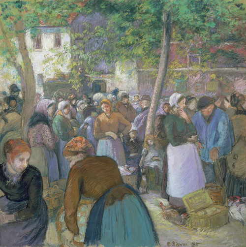 Art Prints of Poultry Market at Gisors by Camille Pissarro