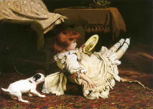 Art Prints of A Mischievous Puppy by Charles Burton Barber