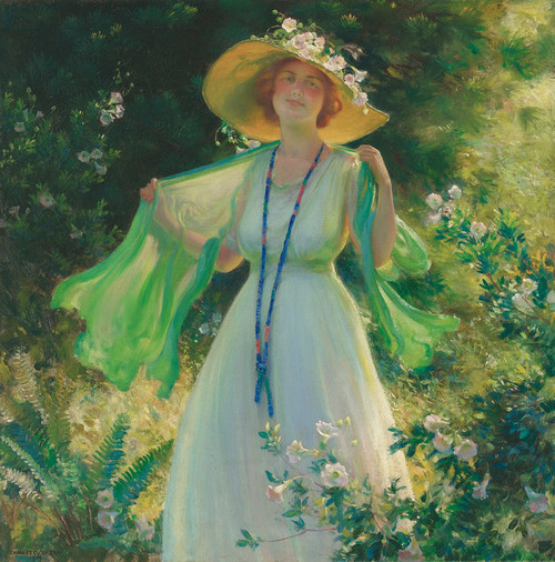 Art Prints of Path of Flowers by Charles Courtney Curran