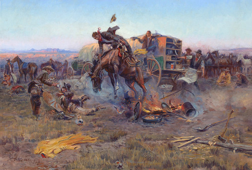 Art Prints of Camp Cook's Troubles by Charles Marion Russell