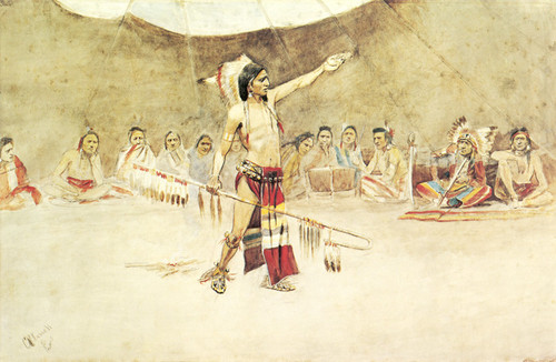 Art Prints of Council of War by Charles Marion Russell