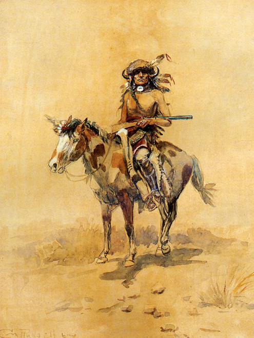 Art Prints of The Plainsman, 1898 by Charles Marion Russell