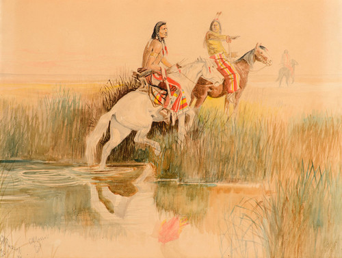 Art Prints of Piegan Hunting Party by Charles Marion Russell