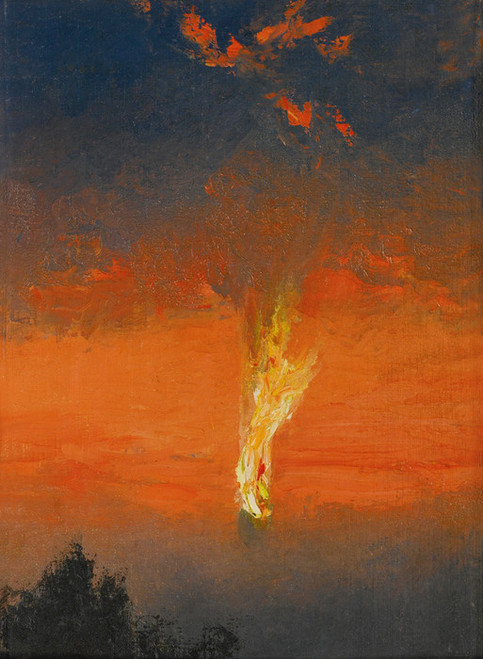 Art Prints of The Burning Zeppelin by Charles Spencelayh