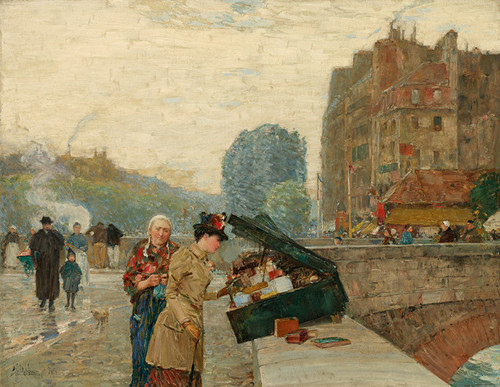 Art Prints of The Quai, Saint Michel, 1888 by Childe Hassam
