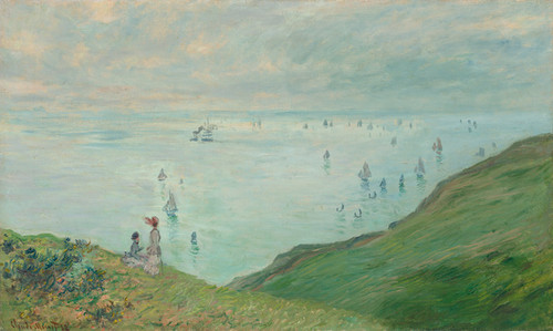 Art Prints of Cliffs at Pourville by Claude Monet