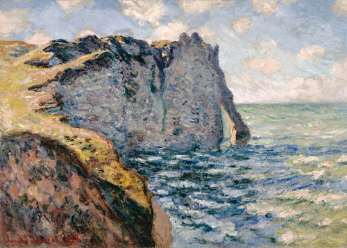 Art Prints of The Cliff of Aval, Etretat by Claude Monet
