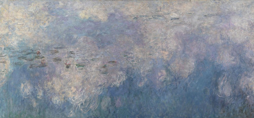 Art Prints of The Water Lilies, the Clouds, Tryptic II by Claude Monet