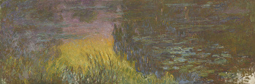 Art Prints of The Water Lilies, Setting Sun by Claude Monet