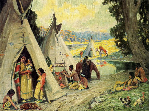 Art Prints of Indian Camp by Eanger Irving Couse