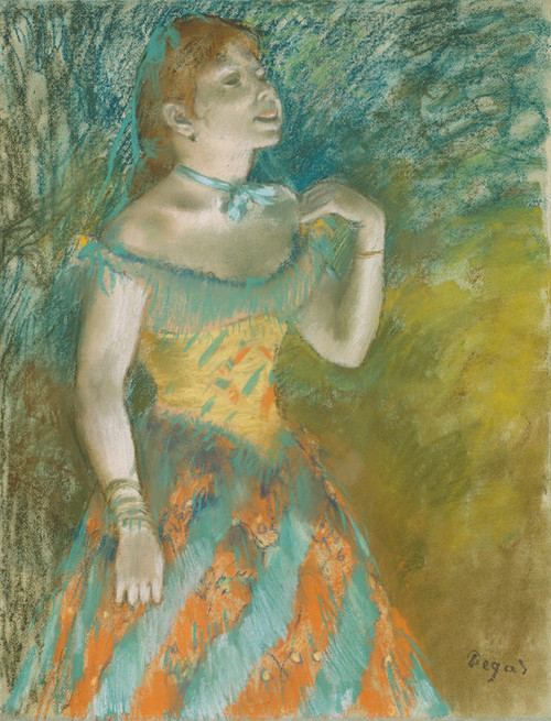 Art Prints of The Singer in Green by Edgar Degas