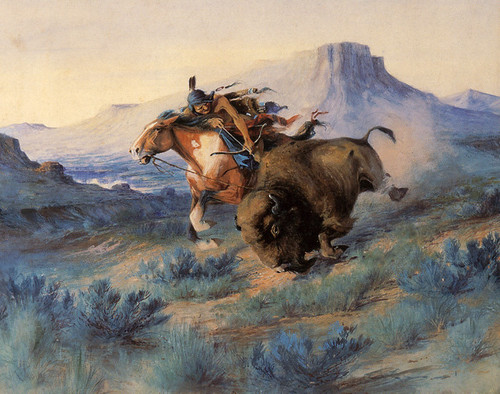 Art Prints of Buffalo Hunt III by Edgar Paxson