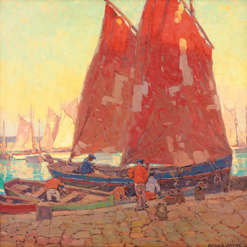 Art Prints of Sardine Boats at Douarnenez by Edgar Payne