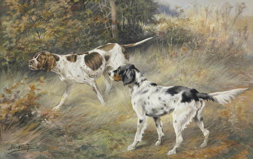 Art Prints of A Pointer and a Setter by Edmund Henry Osthaus