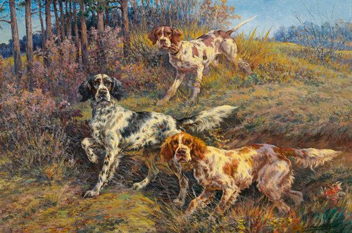 Art Prints of Three Hunting Dogs by Edmund Henry Osthaus