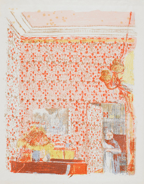 Art Prints of Drapes with Roses by Edouard Vuillard