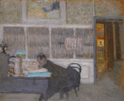Art Prints of At the Revue Blanche Portrait of Felix Feneon on by Edouard Vuillard