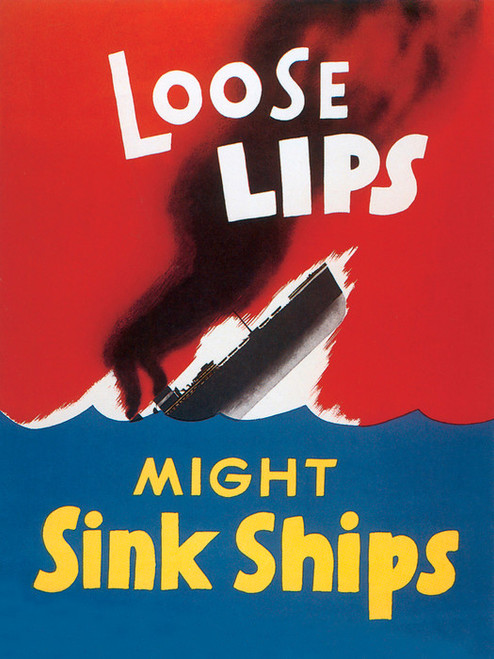 Loose Lips Sink Ships By Essargee 089 Fine Art Print