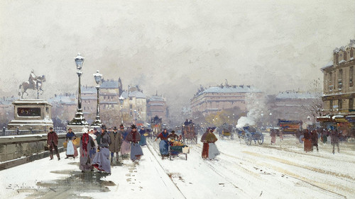 Art Prints of In the New Snow by Eugene Galien-Laloue