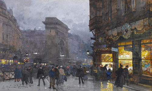 Art Prints of Paris, Porte Saint Denis III by Eugene Galien-Laloue