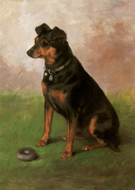 Art Prints Of Monkeyano A Manchester Terrier Or Mini Pinscher By