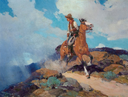 Art Prints of Cowboy by Frank Tenney Johnson